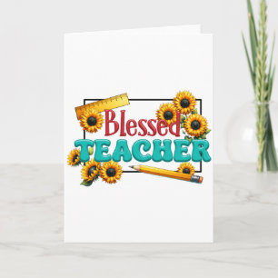 Teacher Gift Blessed Teacher Card