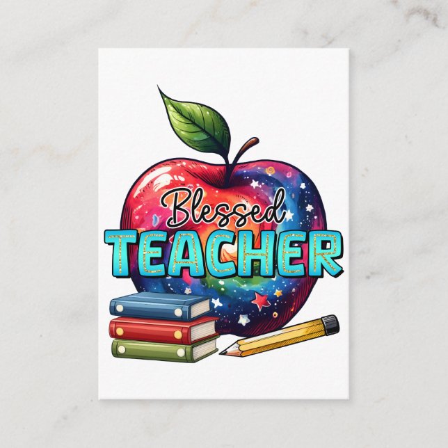 Teacher Gift | Blessed Teacher Enclosure Card (Front)