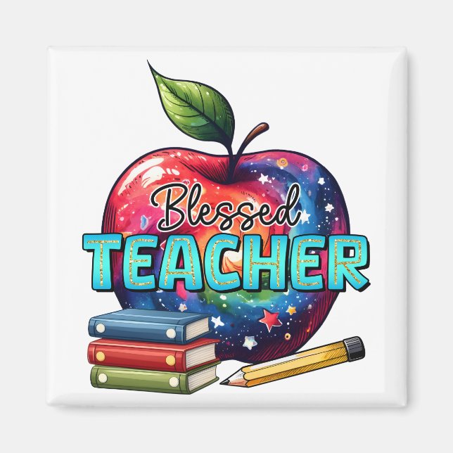 Teacher Gift | Blessed Teacher Magnet (Front)