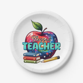 Teacher Gift | Blessed Teacher Paper Plate