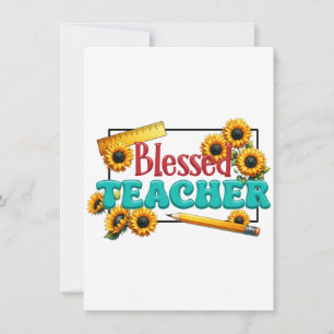 Teacher Gift Blessed Teacher Thank You Card