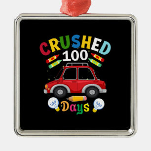Teacher Gift   Crushed 100 Days Metal Ornament