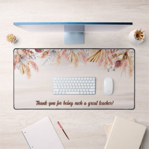 Teacher Gift Custom Boho Neutral Colour Desk Mat