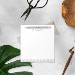 Teacher Gift Custom Illustrated Grey Pencil Notepad<br><div class="desc">My Teacher Gift Custom Illustrated Grey Pencil Notepad makes a great gift for Your favourite teacher. Personalise with a name for a unique gift. Teachers note pads make great holiday or end of the year gifts. Design features my own illustration of a pencil. Other Colour options available.</div>