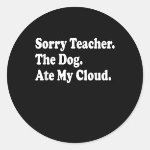 Teacher Gift Cute and Funny Vibes Teacher Classic Round Sticker