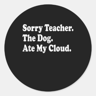 Teacher Gift | Cute and Funny Vibes Teacher Classic Round Sticker