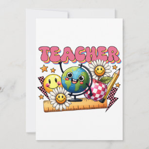 Teacher Gift Floral Teacher Card