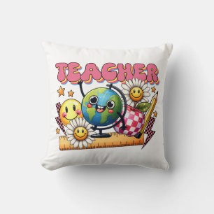 Teacher Gift Floral Teacher Cushion