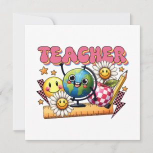Teacher Gift Floral Teacher Invitation