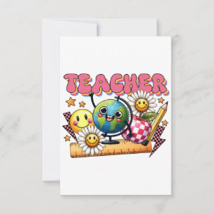 Teacher Gift Floral Teacher Thank You Card