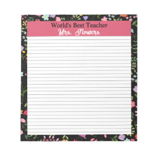 Teacher Gift for the World's Best to Personalize Notepad