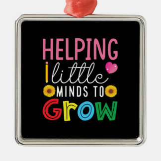 Teacher Gift | Helping Little Minds To Grow Metal Ornament