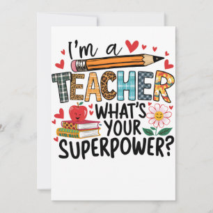 Teacher Gift I Am A Teacher Card