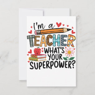 Teacher Gift I Am A Teacher RSVP Card
