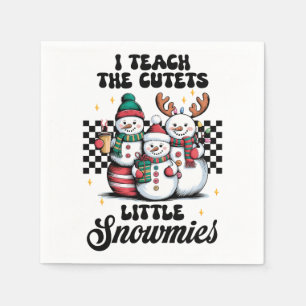 Teacher Gift I Teach The Cutest Little Snowmies Napkin