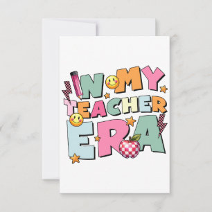 Teacher Gift In My Teacher Era RSVP Card