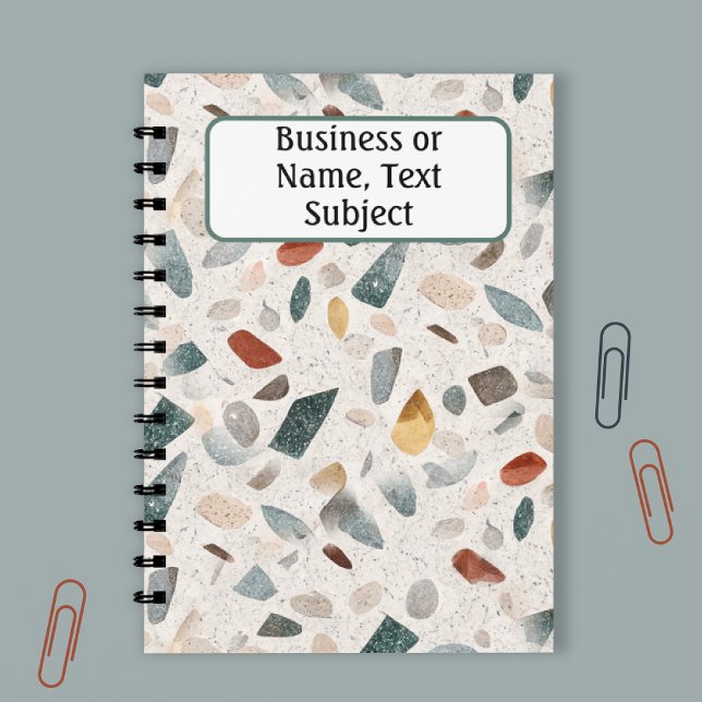 Teacher Gift Large Chips Terrazzo Pattern Notebook (Creator Uploaded)