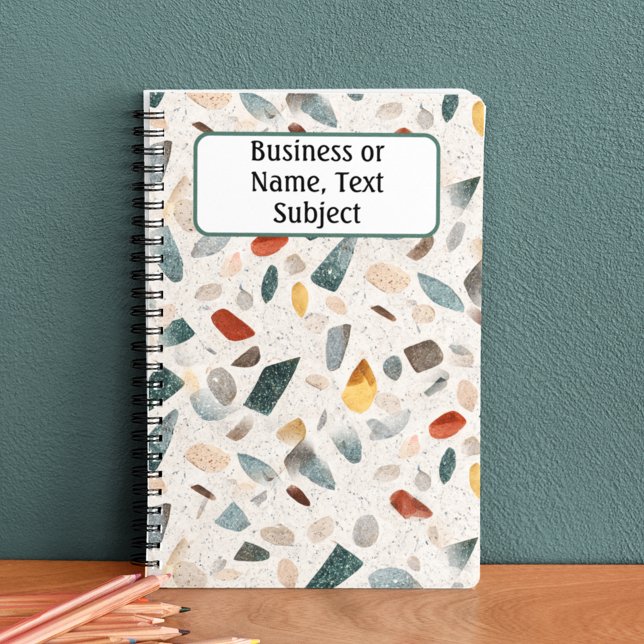 Teacher Gift Large Chips Terrazzo Pattern Notebook (Creator Uploaded)