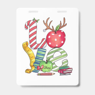 Teacher Gift   Love Pencil Apple ID Badge