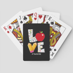 Teacher Gift Love Teacher Life Playing Cards