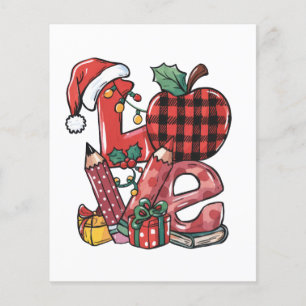 Teacher Gift Merry Christmas Love Flyer