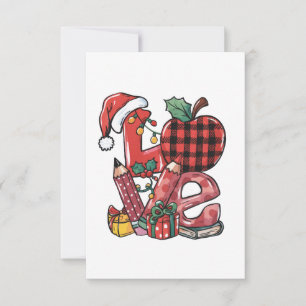 Teacher Gift Merry Christmas Love RSVP Card