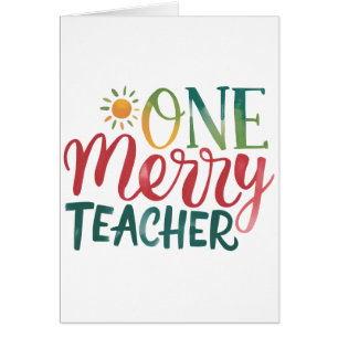 Teacher Gift One Merry Teacher