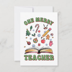 Teacher Gift One Merry Teacher Card
