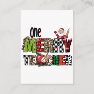 Teacher Gift One Merry Teacher Enclosure Card