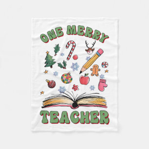 Teacher Gift One Merry Teacher Fleece Blanket