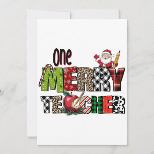 Teacher Gift   One Merry Teacher Invitation