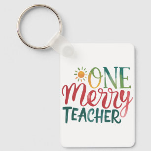Teacher Gift One Merry Teacher Key Ring