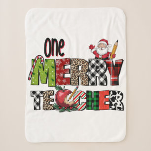 Teacher Gift One Merry Teacher Sherpa Blanket