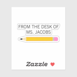 Teacher Gift Pencil From the Desk of