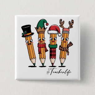Teacher Gift Pencil Teacher Life 15 Cm Square Badge