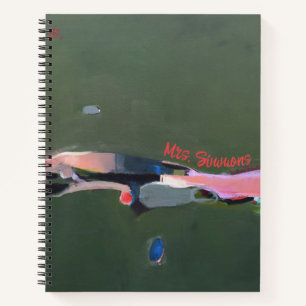 Teacher Gift Personalised Abstract Art Painting Notebook