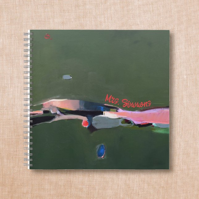 Teacher Gift Personalised Abstract Art Painting Notebook (Creator Uploaded)