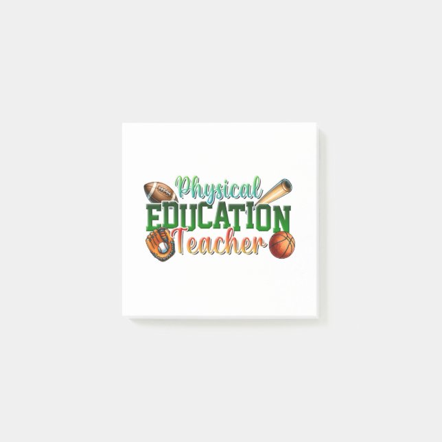 Teacher Gift | Physical Education Teacher Post-it Notes (Front)