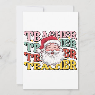 Teacher Gift Santa Teacher Card