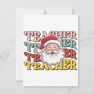 Teacher Gift Santa Teacher Card