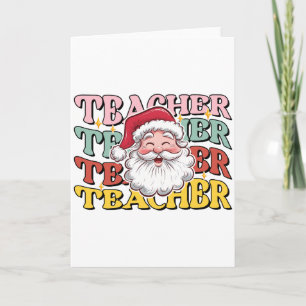 Teacher Gift Santa Teacher Card