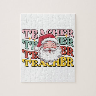 Teacher Gift Santa Teacher Jigsaw Puzzle