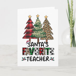 Teacher Gift Santa's Favourite Teacher Card