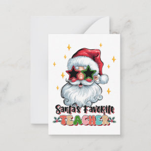 Teacher Gift Santas Favourite Teacher Card