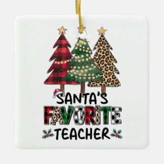 Teacher Gift | Santa's Favourite Teacher Ceramic Ornament