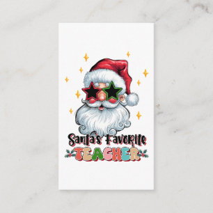Teacher Gift Santas Favourite Teacher Enclosure Card