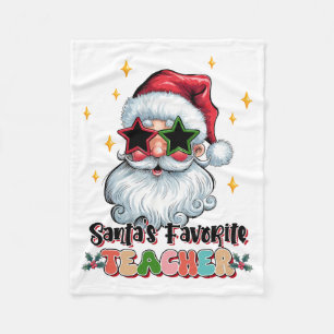 Teacher Gift Santas Favourite Teacher Fleece Blanket