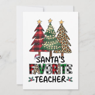 Teacher Gift | Santa's Favourite Teacher Holiday Card