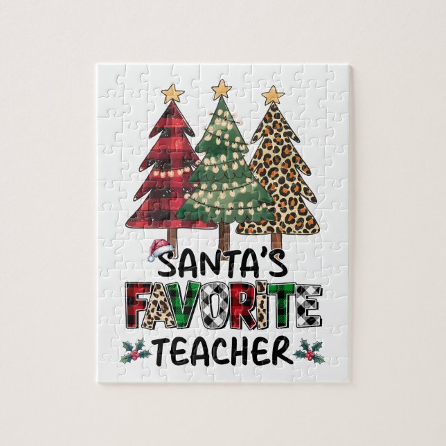 Teacher Gift | Santa's Favourite Teacher Jigsaw Puzzle (Vertical)