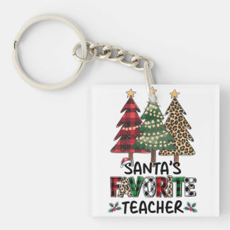 Teacher Gift | Santa's Favourite Teacher Key Ring